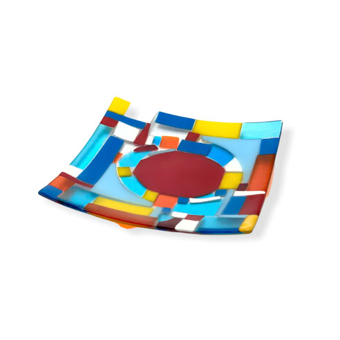 fused glass tray