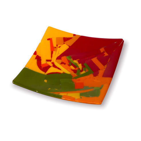 fused glass tray