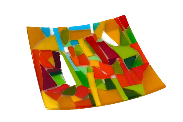 fused glass tray