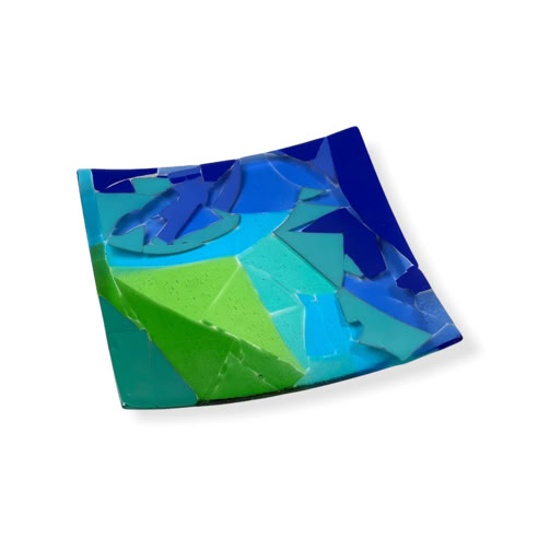 fused glass tray