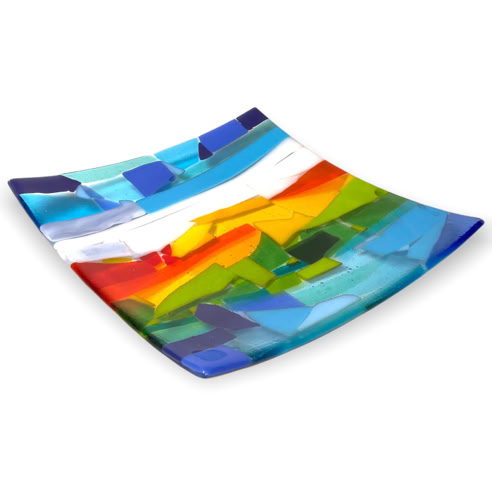 fused glass tray