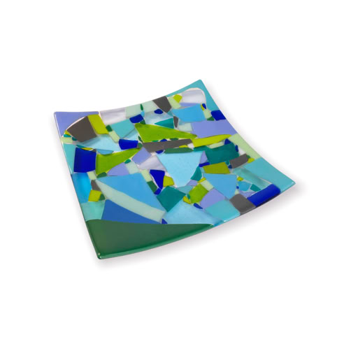 fused glass tray